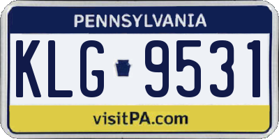 PA license plate KLG9531