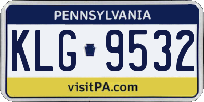 PA license plate KLG9532