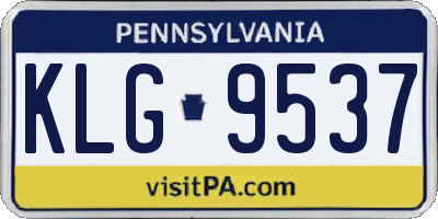 PA license plate KLG9537