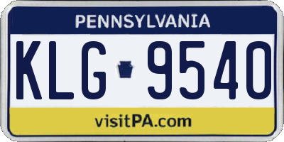 PA license plate KLG9540