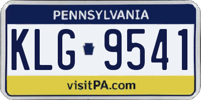 PA license plate KLG9541