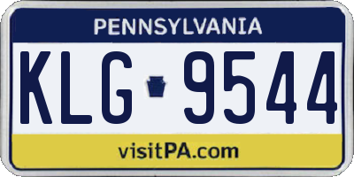 PA license plate KLG9544