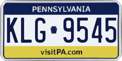PA license plate KLG9545