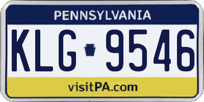 PA license plate KLG9546