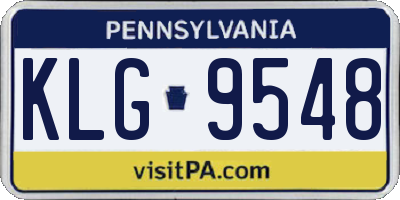 PA license plate KLG9548