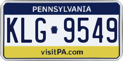 PA license plate KLG9549