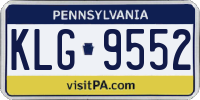 PA license plate KLG9552