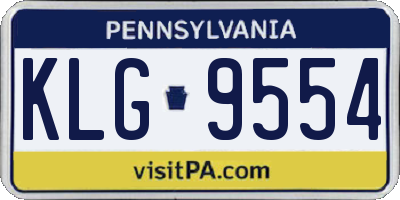 PA license plate KLG9554