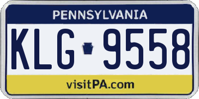 PA license plate KLG9558