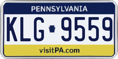 PA license plate KLG9559