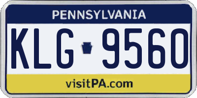 PA license plate KLG9560