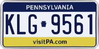 PA license plate KLG9561