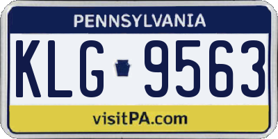 PA license plate KLG9563