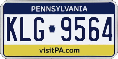PA license plate KLG9564