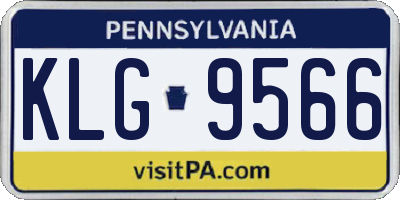 PA license plate KLG9566