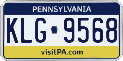 PA license plate KLG9568