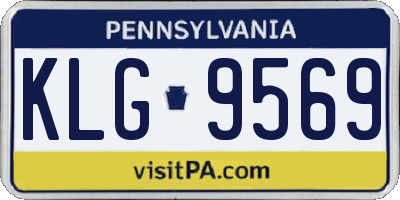 PA license plate KLG9569