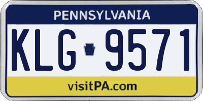 PA license plate KLG9571
