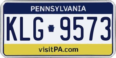 PA license plate KLG9573