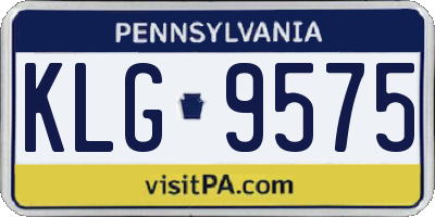 PA license plate KLG9575