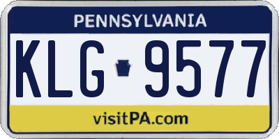 PA license plate KLG9577