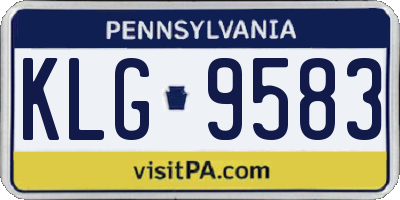 PA license plate KLG9583