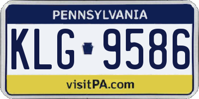 PA license plate KLG9586