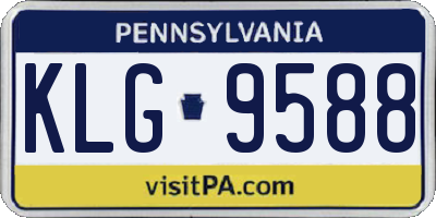 PA license plate KLG9588