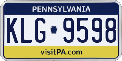 PA license plate KLG9598