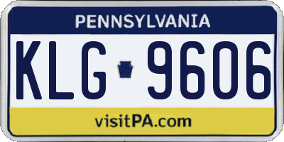 PA license plate KLG9606