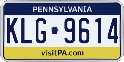 PA license plate KLG9614