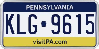 PA license plate KLG9615