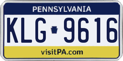 PA license plate KLG9616
