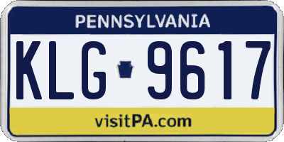 PA license plate KLG9617