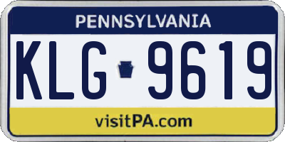PA license plate KLG9619
