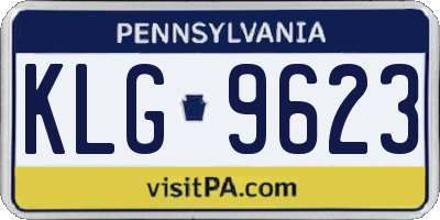 PA license plate KLG9623