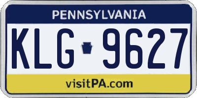 PA license plate KLG9627