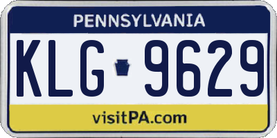 PA license plate KLG9629