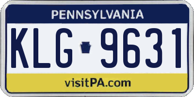 PA license plate KLG9631