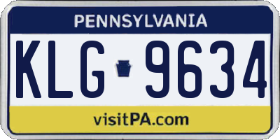 PA license plate KLG9634