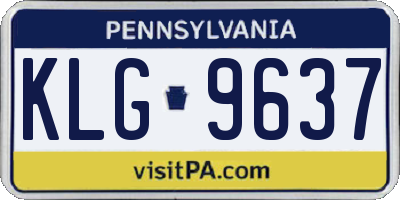 PA license plate KLG9637