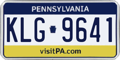 PA license plate KLG9641