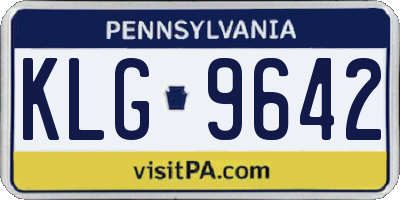 PA license plate KLG9642