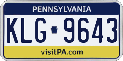 PA license plate KLG9643