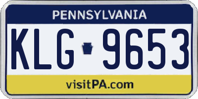PA license plate KLG9653