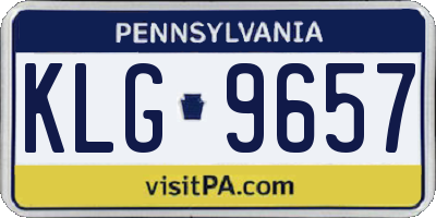 PA license plate KLG9657