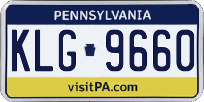 PA license plate KLG9660