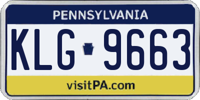PA license plate KLG9663