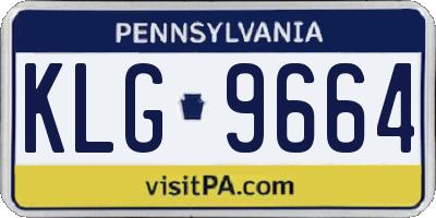 PA license plate KLG9664