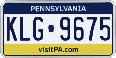 PA license plate KLG9675